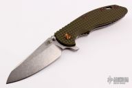 XM-18 Sheepsfoot Flipper - Upgraded hardware and Green G-10 Frag Pattern Scale