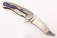 XL Framelock Flipper - Timascus and Carbon Fiber