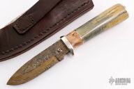 Hunter - Zebra Leg w/ Birds Eye Pattern Damascus