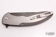 Cambria Flipper Custom Steel - Black Lip Pearl and Damascus