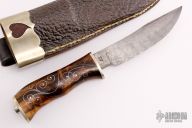 Damascus Hunter w/ Silver Wire Inlays