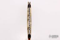 Damascus Mokume and Mammoth Ivory Auto - Scrimshaw