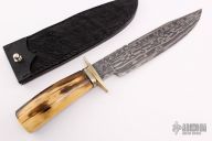 Walrus Ivory and Damascus Bowie