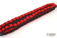 Paracord Lead Weighted Blackjack - Red & Black