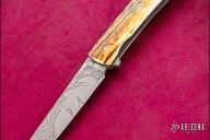 Urban Trapper Grande Tanto - Damascus and Mammoth Ivory